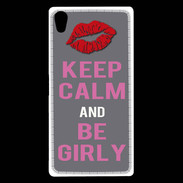 Coque Sony Xperia Z5 Premium Keep Calm Girl Gris