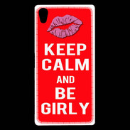 Coque Sony Xperia Z5 Premium Keep calm Girly Rouge