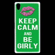 Coque Sony Xperia Z5 Premium Keep Calm Girly Vert