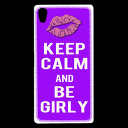 Coque Sony Xperia Z5 Premium Keep Calm Girly Violet