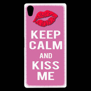 Coque Sony Xperia Z5 Premium Keep Calm Kiss me Rose