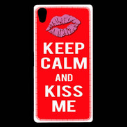 Coque Sony Xperia Z5 Premium Keep Calm Kiss me Rouge