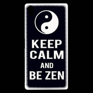 Coque Sony Xperia Z5 Premium Keep Calm Be Zen Noir