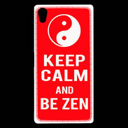 Coque Sony Xperia Z5 Premium Keep Calm Be Zen Rouge