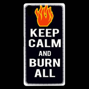 Coque Sony Xperia Z5 Premium Keep Calm Burn Noir