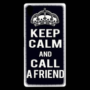 Coque Sony Xperia Z5 Premium Keep Calm Call friend Noir
