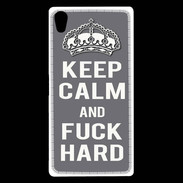 Coque Sony Xperia Z5 Premium Keep calm Fuck hard Gris