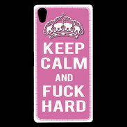 Coque Sony Xperia Z5 Premium Keep Calm Fuck hard Rose