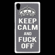 Coque Sony Xperia Z5 Premium Keep Calm Fuck Off Gris