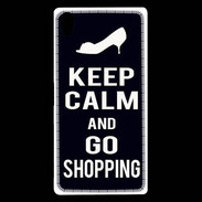 Coque Sony Xperia Z5 Premium Keep Calm Go Shopping Noir