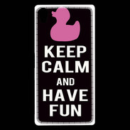 Coque Sony Xperia Z5 Premium Keep Calm Have fun Noir