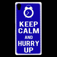 Coque Sony Xperia Z5 Premium Keep Calm Hurry up Bleu