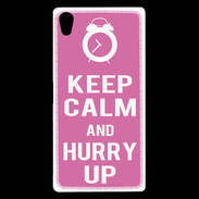 Coque Sony Xperia Z5 Premium Keep Calm Hurry up Rose