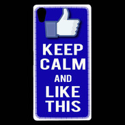 Coque Sony Xperia Z5 Premium Keep Calm Like This Bleu