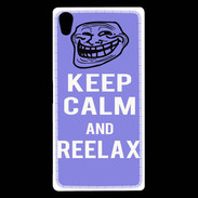 Coque Sony Xperia Z5 Premium Keep Calm Reelax Bleu