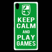 Coque Sony Xperia Z5 Premium Keep Calm Play games Vert