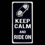 Coque Sony Xperia Z5 Premium Keep Calm Ride on Noir