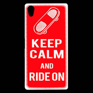 Coque Sony Xperia Z5 Premium Keep Calm Ride on Rouge