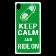 Coque Sony Xperia Z5 Premium Keep Calm Ride on Vert