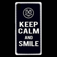 Coque Sony Xperia Z5 Premium Keep Calm Smile Noir
