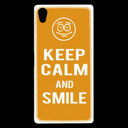Coque Sony Xperia Z5 Premium Keep Calm Smile Orange