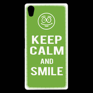 Coque Sony Xperia Z5 Premium Keep Calm Smile Vert