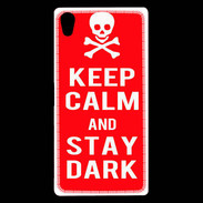 Coque Sony Xperia Z5 Premium Keep Calm Stay dark Rouge