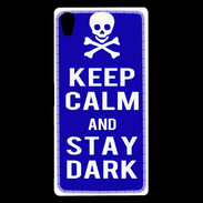 Coque Sony Xperia Z5 Premium Keep Calm Stay dark Bleu