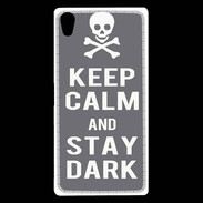 Coque Sony Xperia Z5 Premium Keep Calm Stay dark Gris