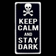 Coque Sony Xperia Z5 Premium Keep Calm Stay dark Noir