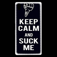 Coque Sony Xperia Z5 Premium Keep Calm Suck me Noir