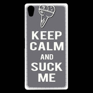Coque Sony Xperia Z5 Premium Keep Calm Suck me Gris