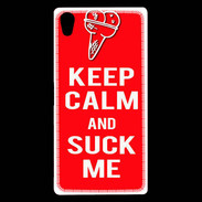 Coque Sony Xperia Z5 Premium Keep Calm Suck me Rouge