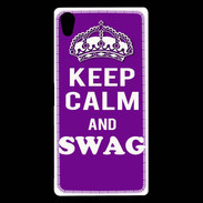 Coque Sony Xperia Z5 Premium Keep Calm Swag Violet