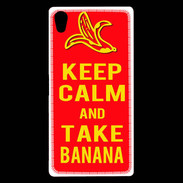 Coque Sony Xperia Z5 Premium Keep Calm Take Banana Rouge