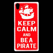 Coque Sony Xperia Z5 Premium Keep Calm Be a Pirate Rouge