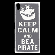 Coque Sony Xperia Z5 Premium Keep Calm Be a Pirate Gris