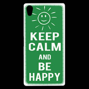 Coque Sony Xperia Z5 Premium Keep Calm Be Happy Vert