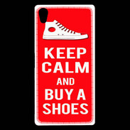 Coque Sony Xperia Z5 Premium Keep Calm Buy Shoes Rouge