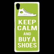 Coque Sony Xperia Z5 Premium Keep Calm Buy Shoes Vert Pomme