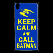 Coque Sony Xperia Z5 Premium Keep Calm Batman Bleu