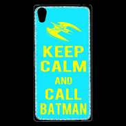 Coque Sony Xperia Z5 Premium Keep Calm Batman Cyan