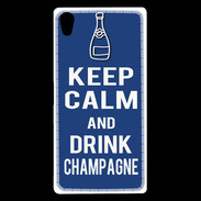 Coque Sony Xperia Z5 Premium Keep Calm Drink Champagne Bleu