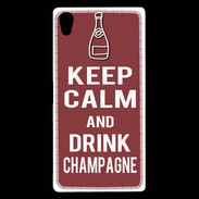 Coque Sony Xperia Z5 Premium Keep Calm Drink Champagne Brique