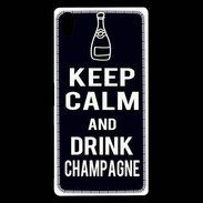 Coque Sony Xperia Z5 Premium Keep Calm Drink champagne Noir