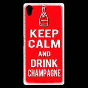 Coque Sony Xperia Z5 Premium Keep Calm Drink champagne Rouge