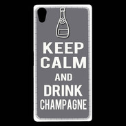 Coque Sony Xperia Z5 Premium Keep Calm Drink champagne Gris