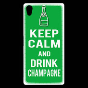 Coque Sony Xperia Z5 Premium Keep Calm Drink champagne Vert