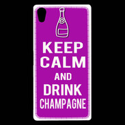 Coque Sony Xperia Z5 Premium Keep Calm Drink champagne Violet