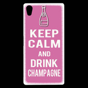 Coque Sony Xperia Z5 Premium Keep Calm Drink champagne Rose